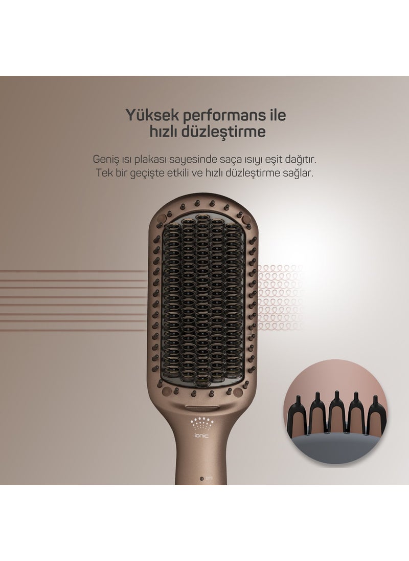 Arzum AR5082-T Superstar Pro Hair Straightening Brush - Earth  - Image 4