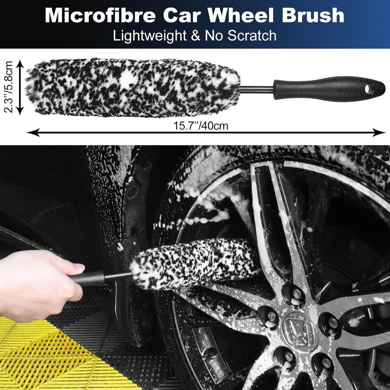 MAKINGTEC 3-Piece Car Wheel & Tire Brush Set for Cleaning Wheels and Interiors - Image 2