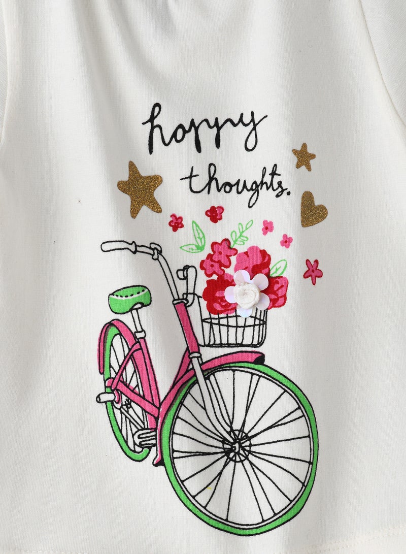 Jelliene Knit t-shirt with print - Image 3