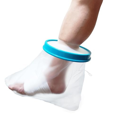 Tideshake Waterproof Foot Cast Cover for Showering, Reusable Adult Foot Cast Protector, Cast Covers for Ankle Shower after Surgery, Watertight Cast Bag for Burns - Image 1