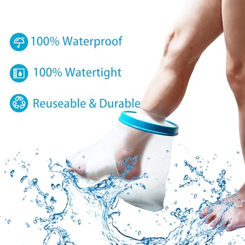 Tideshake Waterproof Foot Cast Cover for Showering, Reusable Adult Foot Cast Protector, Cast Covers for Ankle Shower after Surgery, Watertight Cast Bag for Burns - Image 4