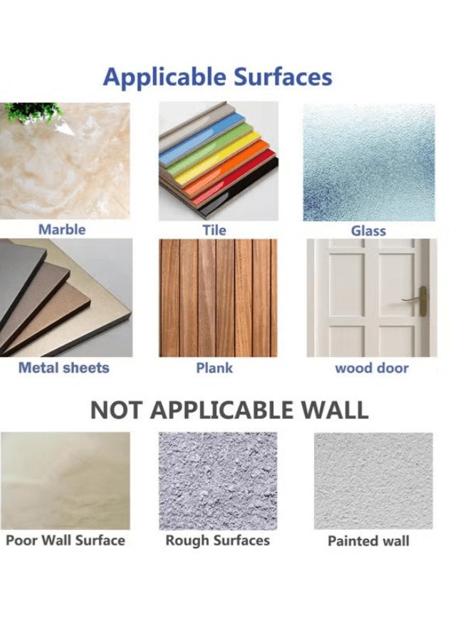 مجموعة من 10 قطع من خطافات الحائط اللاصقة الشفافة - Image 3