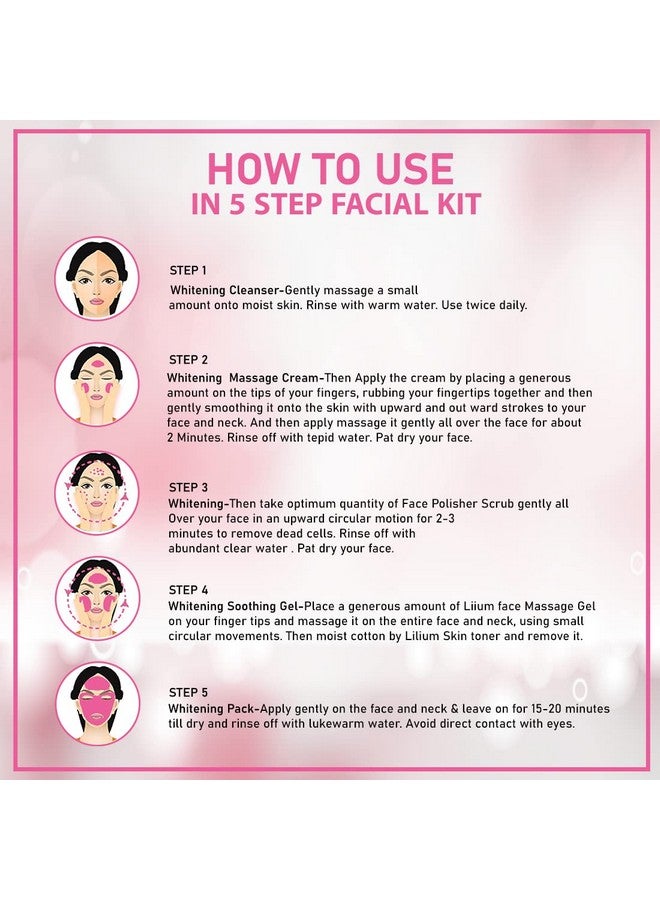 Lilium Gold & Whitening Facial Kit Pack of 2 Cellular Renew Activation System For Luminous and Radiant Complextion, 120g - Image 5