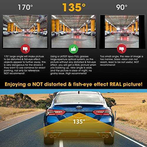 NATIKA Backup/Front/Side View Camera: No Distortion Effect Starlight Night Vision HD Metal Flush or Surface Mount 720P AHD and TVI Reverse Rear View Backup Camera for Cars Pickup Trucks SUVs RVs Vans - Image 2