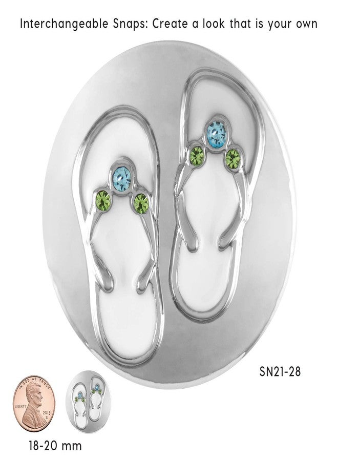 Ginger Snaps Flip Flops SN21-28 (Standard Size) Interchangeable Jewelry - Image 2