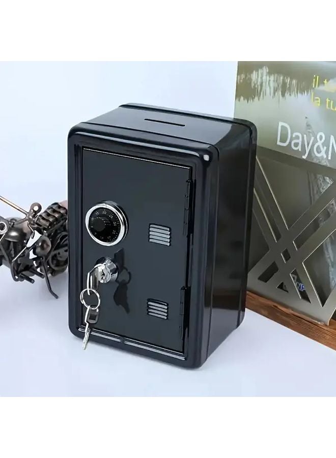 Black Small Safe Box Manual Locking Mechanism Large Capacity For Cash Valuables - Image 2