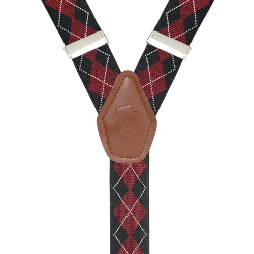 Peluche Upside Funk Black Coloured 3.5cm Strap Width Elastic Suspenders for Men - Image 5