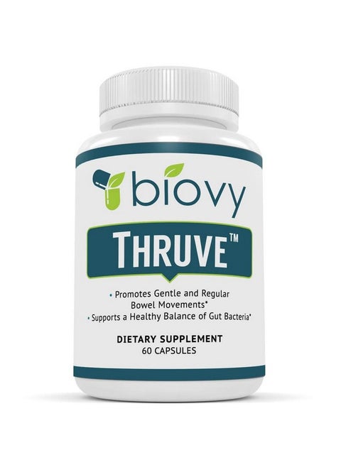 Thruve Longterm Constipation Relief Supplement Probiotics Prebiotics Natural Laxatives And Fiber All In Easy To Swallow Capsules Best Herbal Laxative Supplement For Constipation 60 Pills