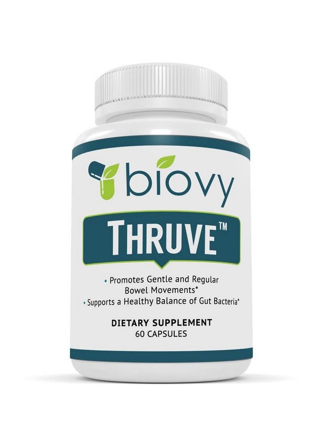 Thruve Longterm Constipation Relief Supplement Probiotics Prebiotics Natural Laxatives And Fiber All In Easy To Swallow Capsules Best Herbal Laxative Supplement For Constipation 60 Pills