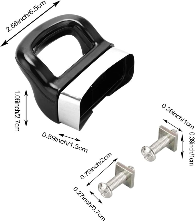 Black Metal Pressure Cooker Side Handles - Durable Construction, Ergonomic Grip, 6.7 X 6.7 X 2 Cm, 1 Or 2 Hole Compatible for Modern Kitchen Appliances - Image 2