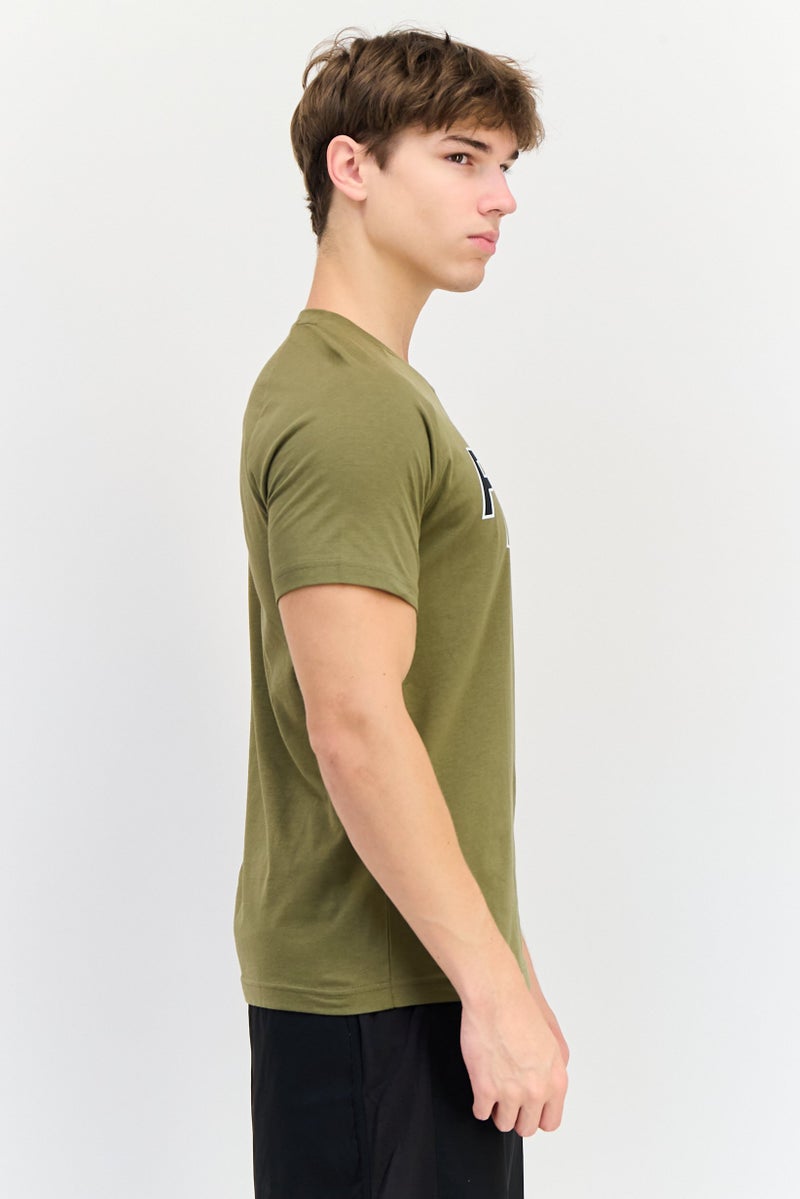 PUMA Men Sportswear Fit Short Sleeve Outdoor T-Shirt, Olive - Image 3