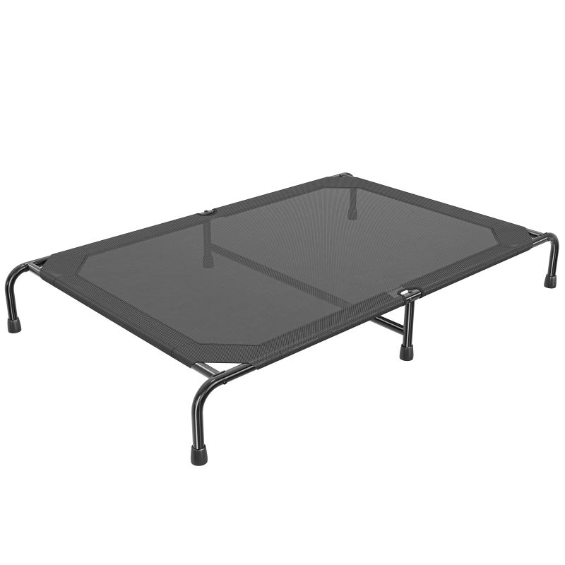 Simple Trending سرير كلاب مرتفع بسيط وعصري للكلاب الكبيرة جداً، سرير خارجي مقاوم للماء، 60.25" × 37.25"، أسود - Image 1