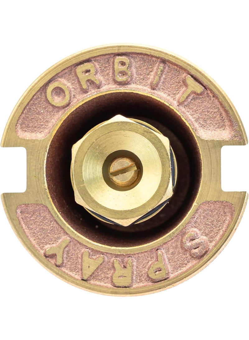 Orbit 54070 Brass Pop-Up Flush Head Sprinkler with Full Pattern Spray Nozzle - Image 5