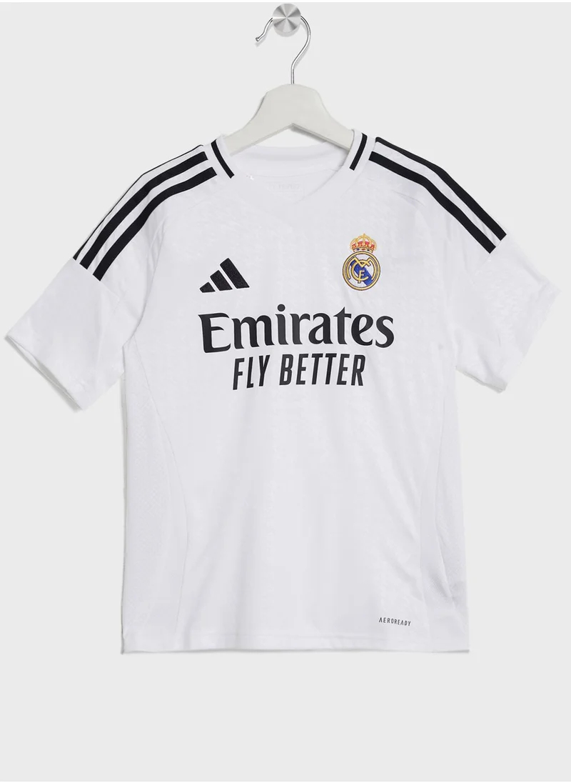 Adidas Youth Real Madrid 24/25 Stadium Home Jersey