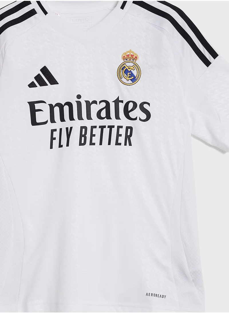 Adidas Youth Real Madrid 24/25 Stadium Home Jersey
