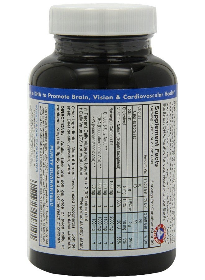 Carlson Labs Ecosmart DHA 500 Mg Mineral Supplement Softgels, 80 Count - Image 5