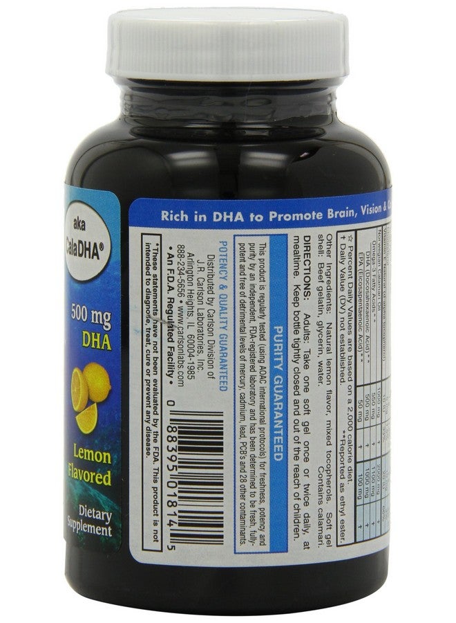 Carlson Labs Ecosmart DHA 500 Mg Mineral Supplement Softgels, 80 Count - Image 4