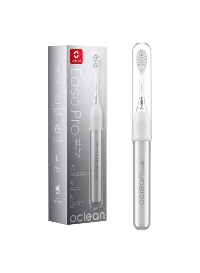 Oclean Ease Pro Smart Toothbrush — Silver — Portable Sonic Cleaning – 90 - Day Battery - Image 1