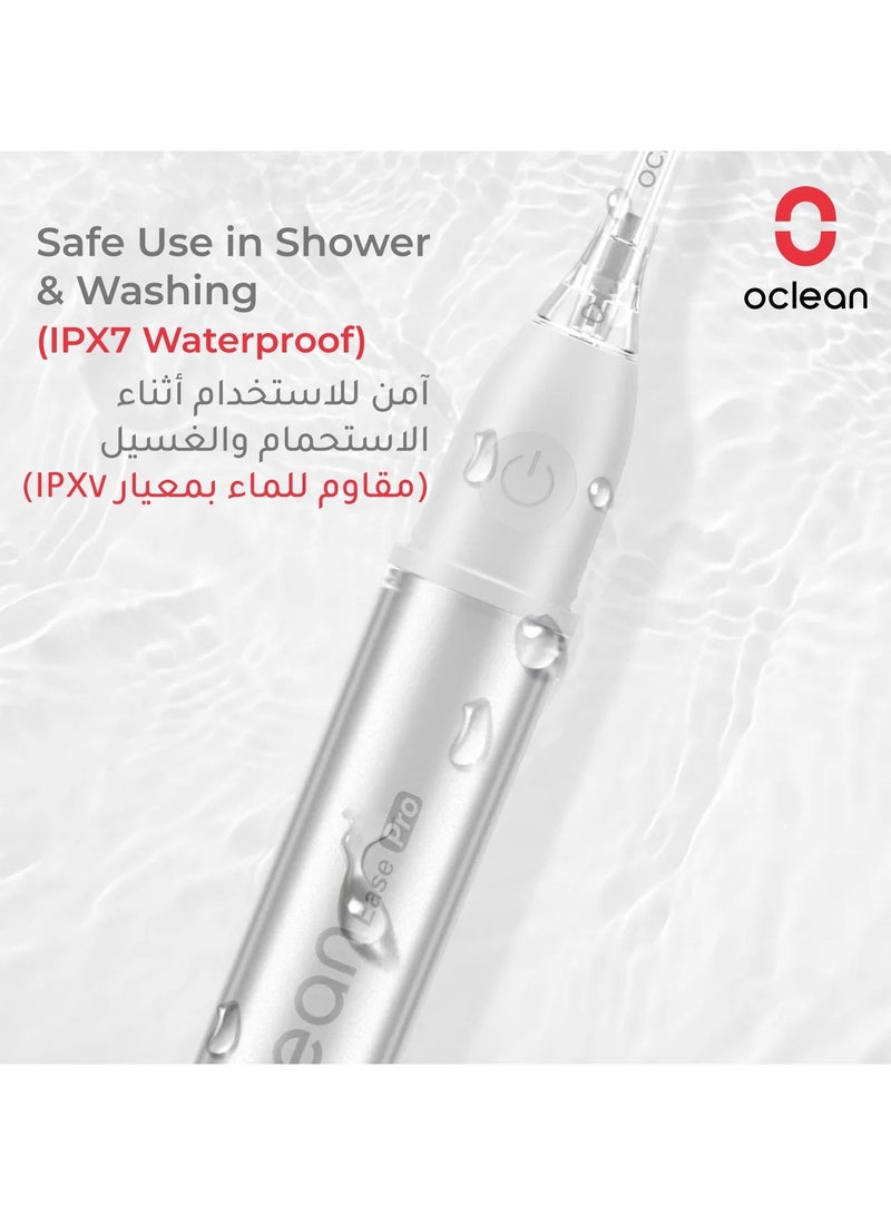 Oclean Ease Pro Smart Toothbrush — Silver — Portable Sonic Cleaning – 90 - Day Battery - Image 5