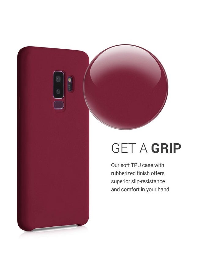 kwmobile kwmobile Case Compatible with Samsung Galaxy S9 Plus Case - TPU Silicone Phone Cover with Soft Finish - Rhubarb Red  - Image 3