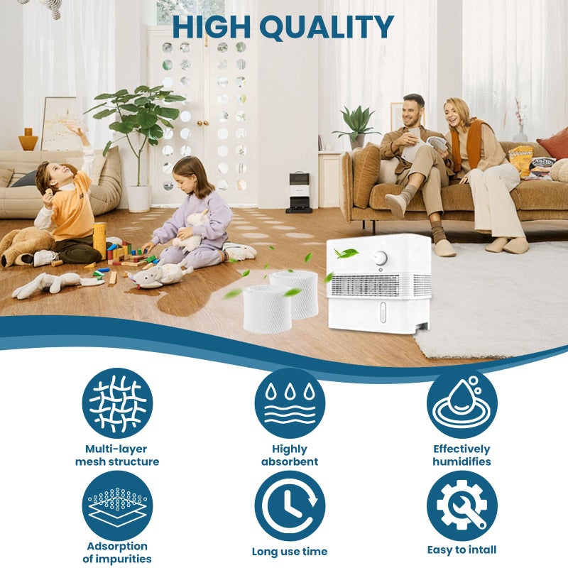 ETZ Humidifier Filter PSU10E1BB (2 Pack), Humidifier Wicking Filter Replacement Compatible with Pelonis Humidifier PSU10E1BB, PSU10E1WW, PSU10E2FBB and PSU10E2FWW - Image 4