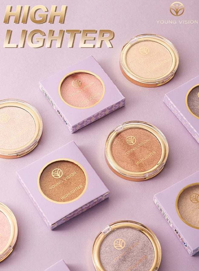 YOUNG VISION Highlighter Makeup Powder, Made With High-Quality Ingredients, Gentlely On The Skin and Provide Long-Lasting Wear, Suitable Under Makeup With Long Lasting Shine Finish #02 - Image 5