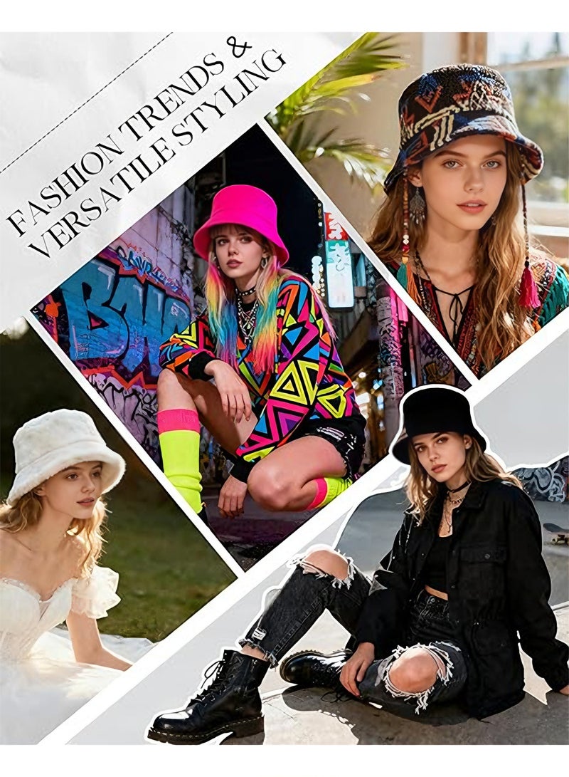 قبعة دلو شتوية دافئة للنساء، مصنوعة من الفرو الناعم، بتصميم أنيق مستوحى من قبعة الصيادين، مناسبة للرجال والنساء. - Image 4