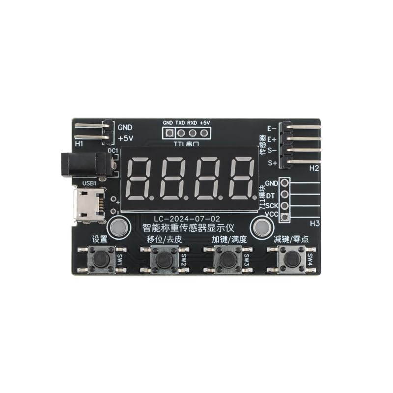 EC Buying HX711 Digital Load Cell Module, Weight Sensor A/D Module with Display 24 Bit Weighing Scale Smart Arduino Load Cell Arduino Display/for Arduino - Image 2