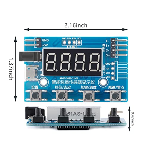 EC Buying HX711 Digital Load Cell Module, Weight Sensor A/D Module with Display 24 Bit Weighing Scale Smart Arduino Load Cell Arduino Display/for Arduino - Image 5
