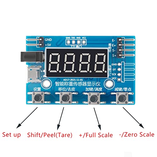 EC Buying HX711 Digital Load Cell Module, Weight Sensor A/D Module with Display 24 Bit Weighing Scale Smart Arduino Load Cell Arduino Display/for Arduino - Image 4