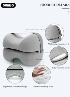 DUNISO Leg and Knee Foam Support Pillow for Side Sleepers,Memory Foam Pillow Knee Pillows for Hip Pain, Lower Back Pain Relief, Side Sleeper Pillows for Adults, Leg Pillow with Washable Cover  - Image 2