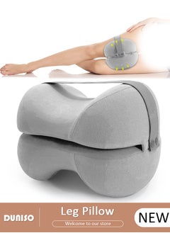 DUNISO Leg and Knee Foam Support Pillow for Side Sleepers,Memory Foam Pillow Knee Pillows for Hip Pain, Lower Back Pain Relief, Side Sleeper Pillows for Adults, Leg Pillow with Washable Cover  - Image 1