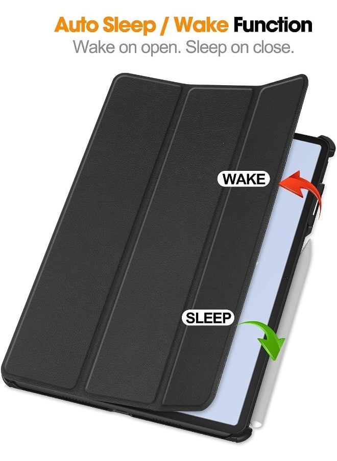 Generic - Huawei Matepad Air 11.5 inch Case, Tri-Fold Smart Tablet Case, Multi- Viewing Angles Stand Hard Shell Folio Case Cover with Auto Wake Sleep for Huawei Matepad Air 11.5 inch (2023), Black - Image 1