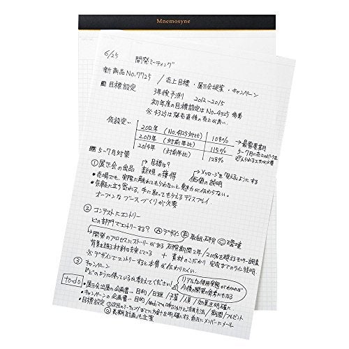 Maruman MNEMOSYNE Notepad 11.7 x 8.27 Inches (A4), 5mm-squared, 70 Sheets (N187A) - Image 5