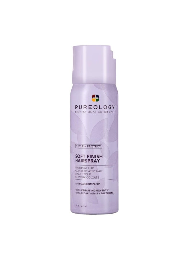 PUREOLOGY Pureology Style + Protect Soft Finish Hairspray For Color-Treated Hair - Provides Flexible Hold and Protects Color, Silicone-Free & Vegan Size: 2.1 Ounce (Pack of 1)
