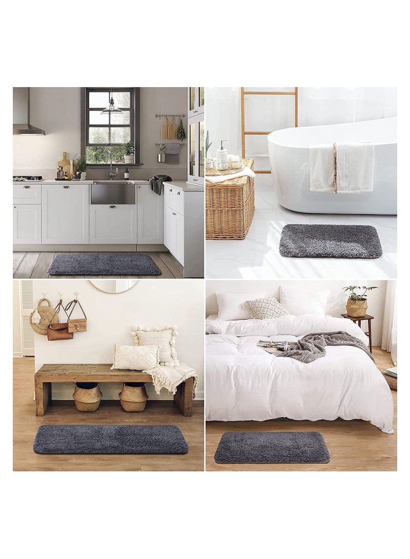 Bathroom Rugs Shower Mat Grey 16X24 Inches - Image 3