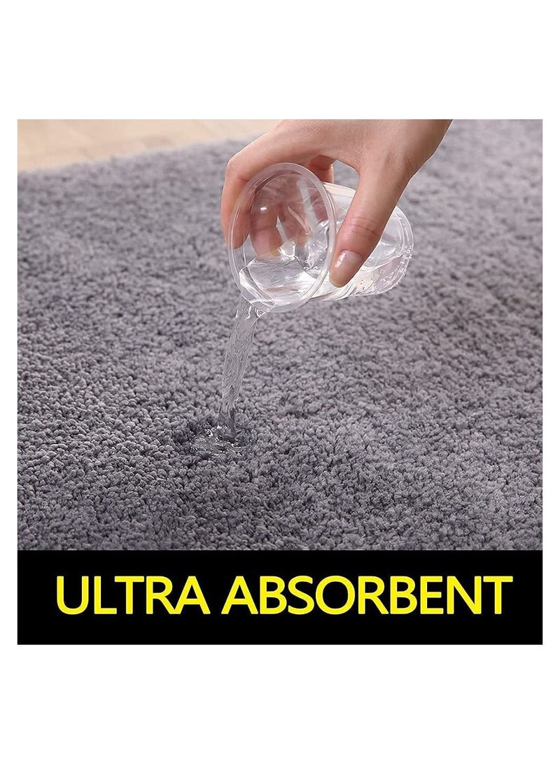 Bathroom Rugs Shower Mat Grey 16X24 Inches - Image 2