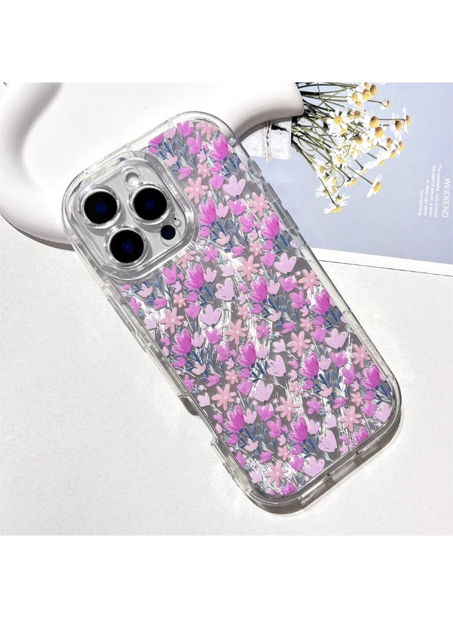 NIBEMINENT Colorful Flowers Protective TPU Case Cover For iPhone 14 Clear - Image 1