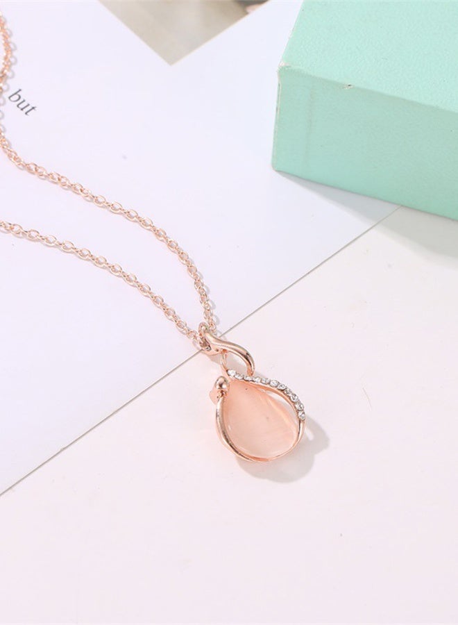 DUNISO 2PCS Jewelry Set with Necklace and Ring Choker Necklace Drop Choker Chain Pendant Necklace Simple Necklace Chain Jewelry for Women Teen Girls - Image 4