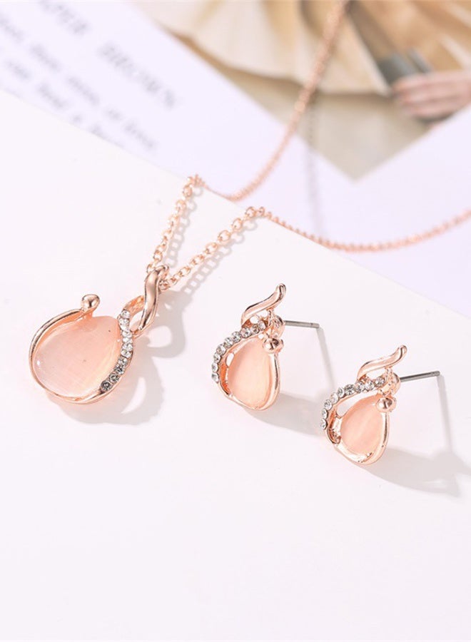 DUNISO 2PCS Jewelry Set with Necklace and Ring Choker Necklace Drop Choker Chain Pendant Necklace Simple Necklace Chain Jewelry for Women Teen Girls - Image 3