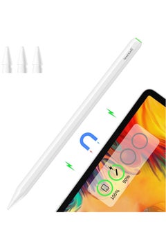 Generic GD 13th Generation Stylus Pen with Wireless Charging, Tilt, and Active Palm Rejection Technology Compatible with iPad Pro 12.9 3-4-5 iPad 11 1-2-3 Air 4-5 Mini 6 White  - Image 1