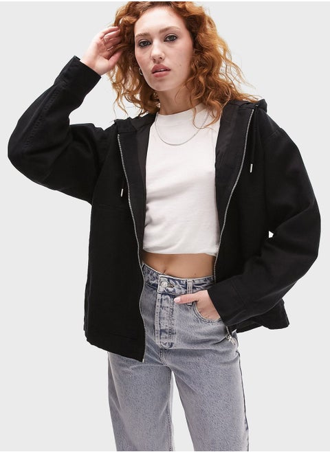 Zip Through Hooded Jacket