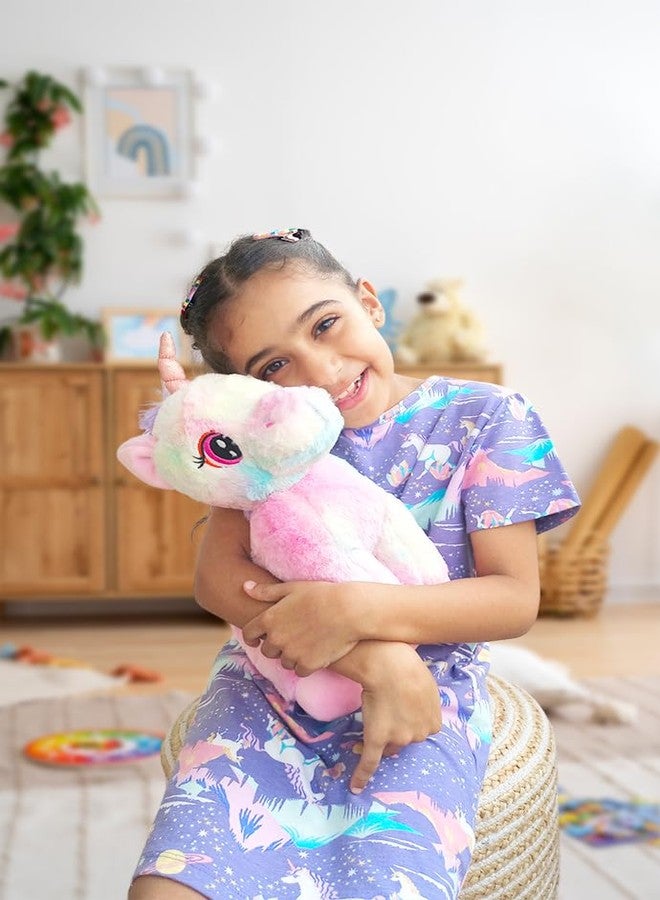 Softdreams Soft Plush Toy for Kids - Unicorn Soft Toy | Awesome Gift for Girls/Kids | Floppy and Glittery with Sparkling Horn | Soft Stuffed Plush Animal |- 32cm - Image 2