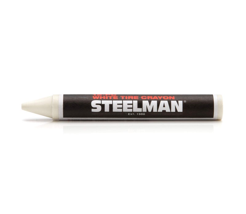 Steelman White Tire Marking Crayons for Mechanics, Marks Damage on Wet and Dry Tires, Box of 12 - Image 3