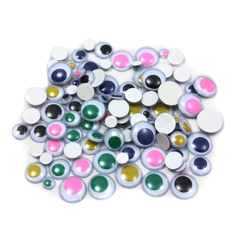 Charles Leonard Creative Arts by Wiggle Eyes Peeln Stick Assorted Colors and Sizes 100Bag