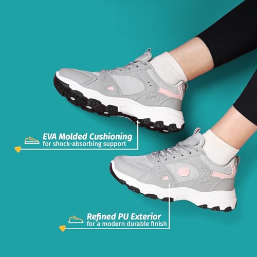 YOHO Tempo Chunky Sneakers for Women, Breathable Mesh Shock-Absorbing, Cushioning Comfort, Durable Grip for All-Day Ease| Fashionable & Stylish Casual Sport Shoes-0920 | ICeLattecherry - UK 7 - Image 5