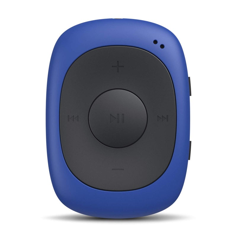 AGPTEK G02 8GB Clip MP3 Player with FM Shuffle, Portable Music Player with Sweatproof Silicone Case for Sports, Blue - Image 1