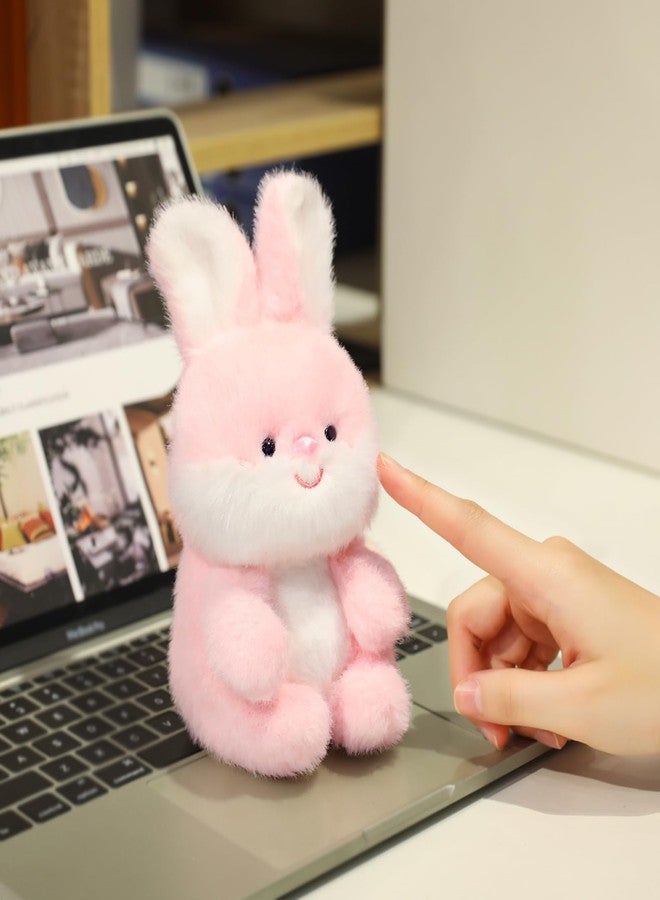 Ditucu Hand Sized Bunny Stuffed Animals Cute Soft Rabbit Plush Doll Small Plushies Toys Gifts for Kids Pink 6 inch - Image 3