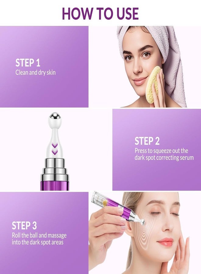YTDB Dark Spot Remover for Face and Body, Age Spot Sun Spot Freckles Remedy Corrector Serum,Melasma Treatment for Face, Advanced Fade Cream for Uneven Skin Tone with 360° Roller Massage Ball, 0.5 FL oz - Image 4