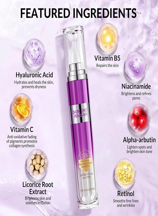YTDB Dark Spot Remover for Face and Body, Age Spot Sun Spot Freckles Remedy Corrector Serum,Melasma Treatment for Face, Advanced Fade Cream for Uneven Skin Tone with 360° Roller Massage Ball, 0.5 FL oz - Image 2